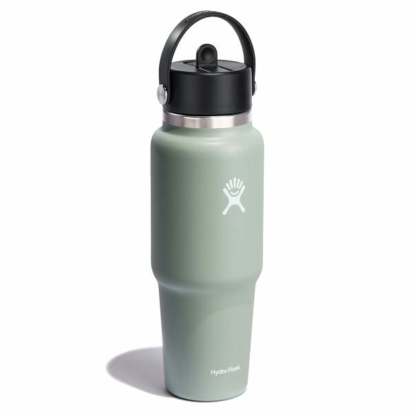 32 oz Wide Mouth Travel Bottle with Flex Straw Cap - Agave