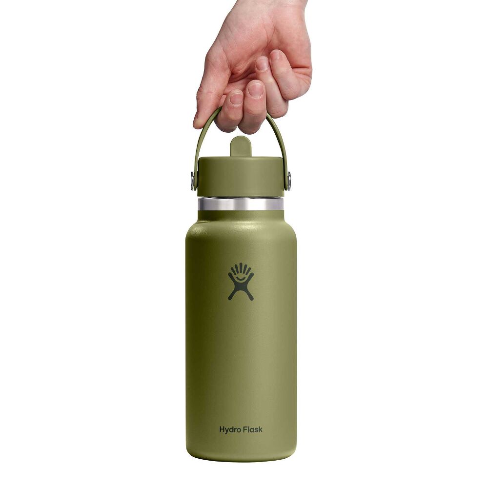 32 oz Wide Mouth with Flex Straw Cap - Palmer Green