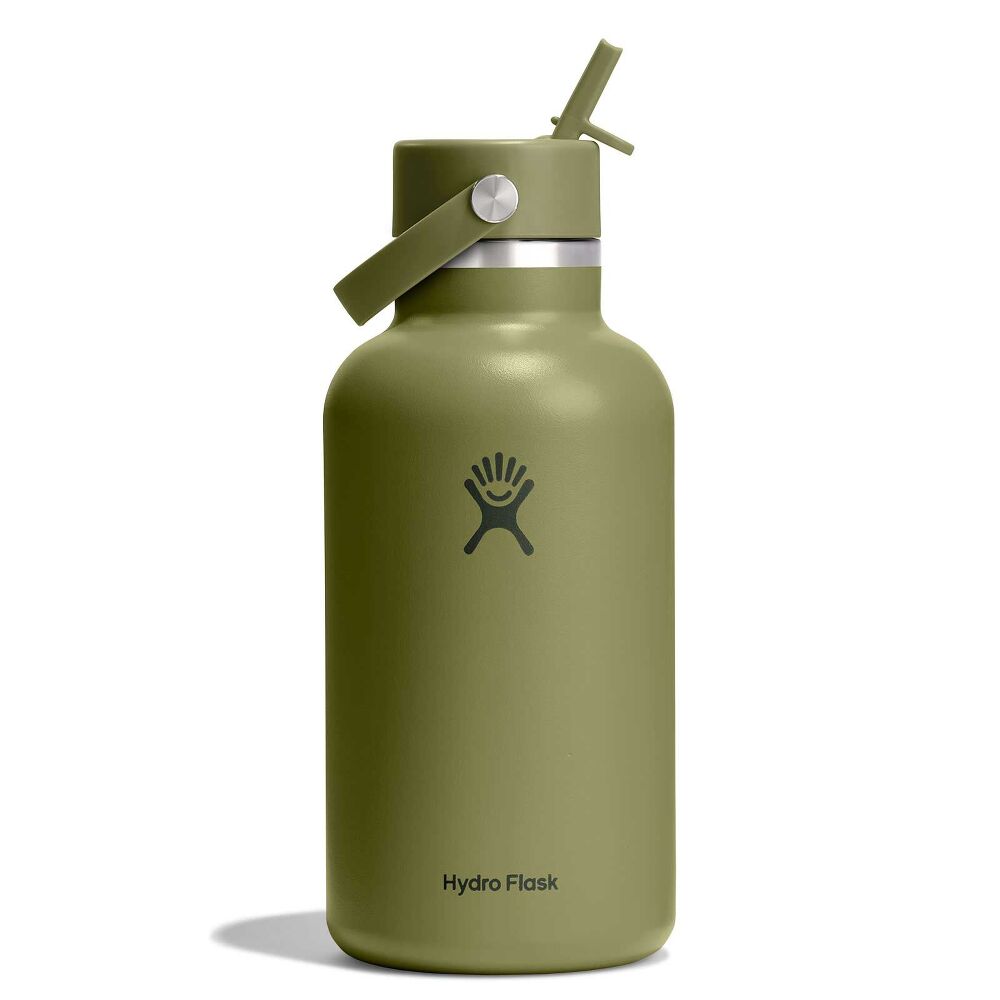 64 oz Wide Mouth with Flex Straw Cap - Palmer Green