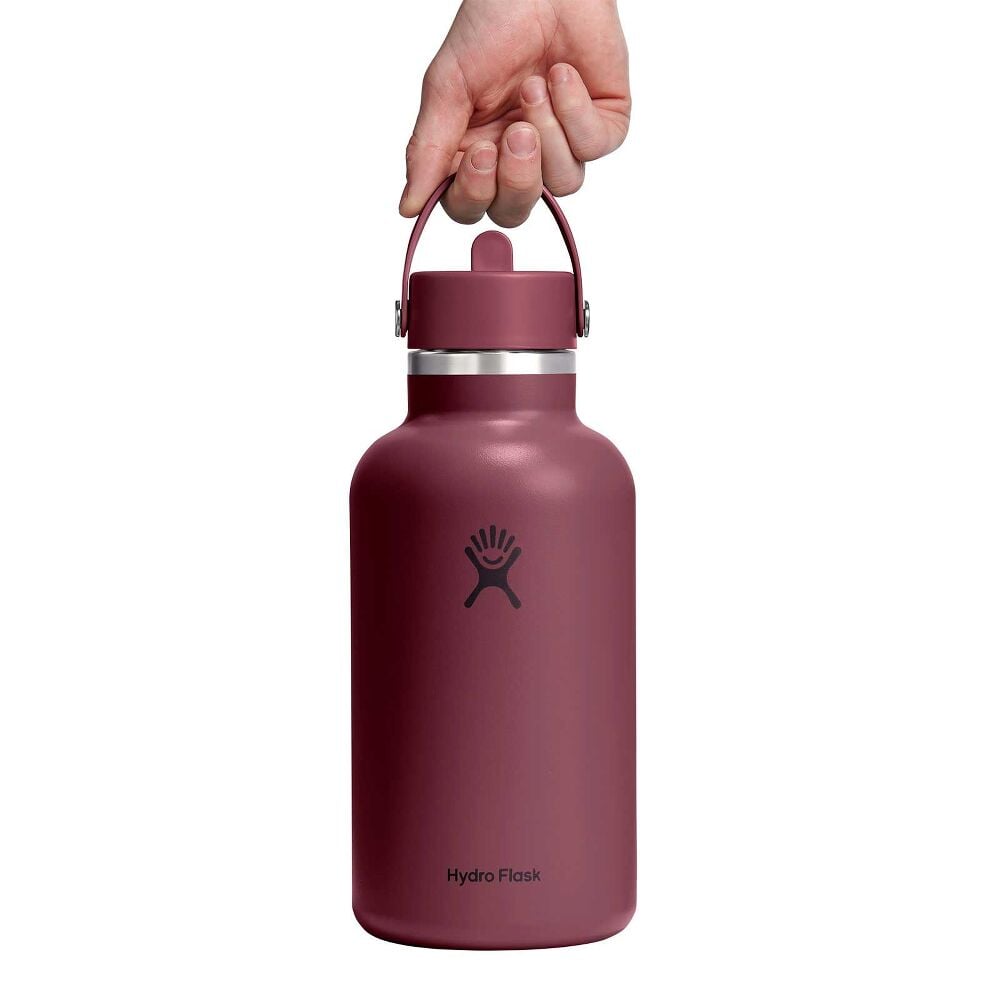 64 oz Wide Mouth with Flex Straw Cap - Burgundy
