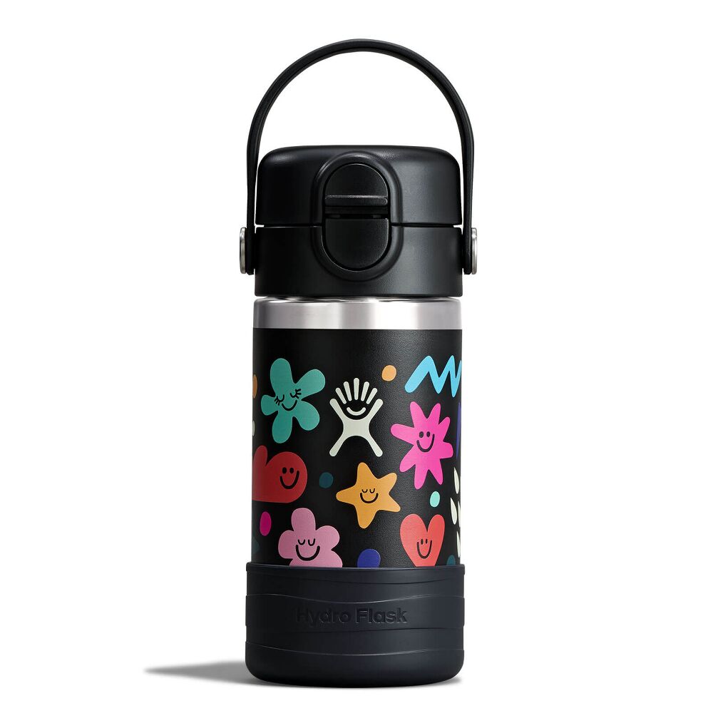 Kids 12 oz Bottle - Daydream Black