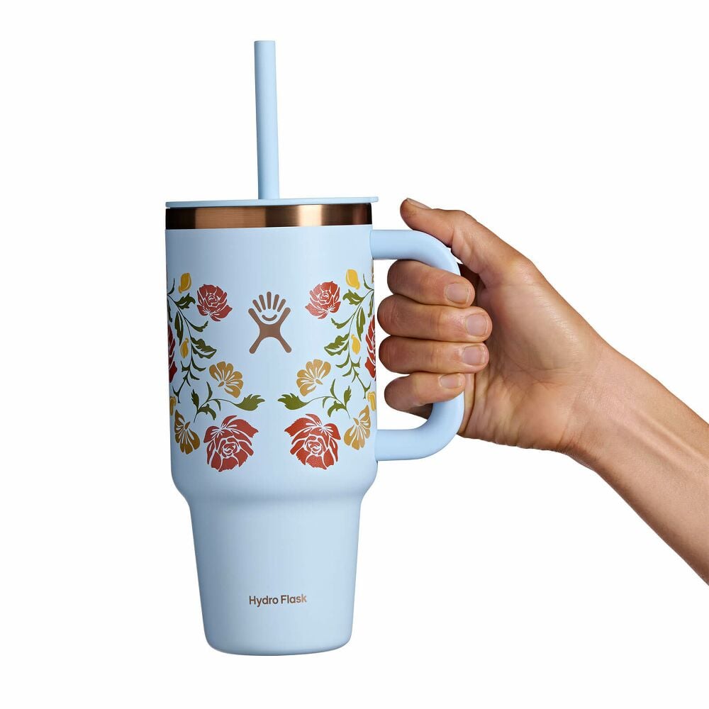 32 oz Travel Tumbler - Western Light Blue