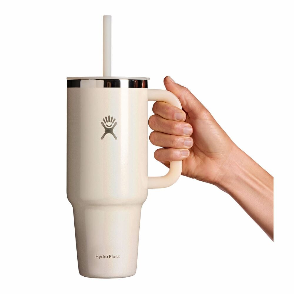 40 oz Travel Tumbler - Glimmer Cream