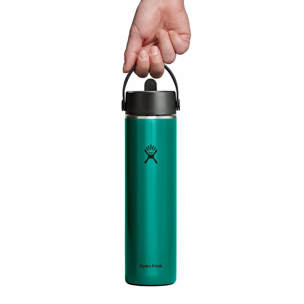 24 oz Lightweight Flex Straw Bottle - Emerald Green