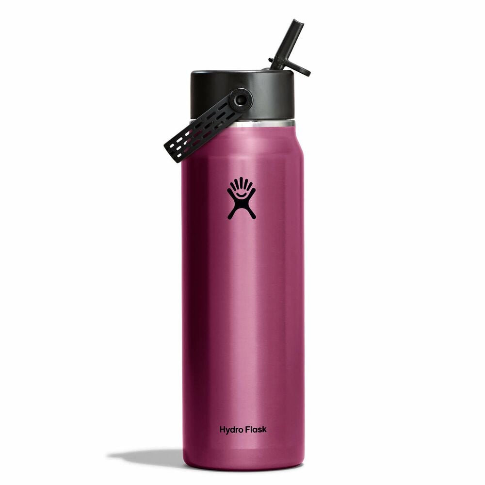 32 oz Lightweight Flex Straw Bottle - Garnet Red