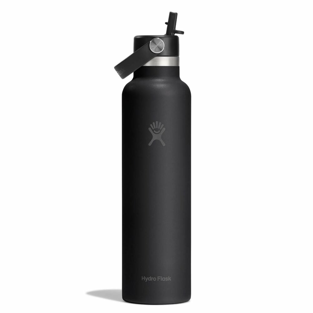 24 oz Standard Mouth with Flex Straw Cap - Tonal Black
