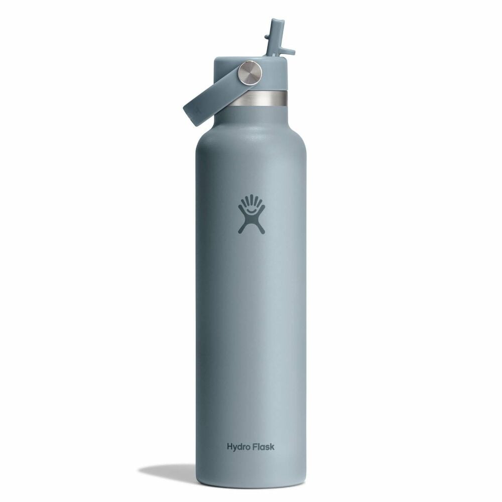 24 oz Standard Mouth with Flex Straw Cap - Shale Gray