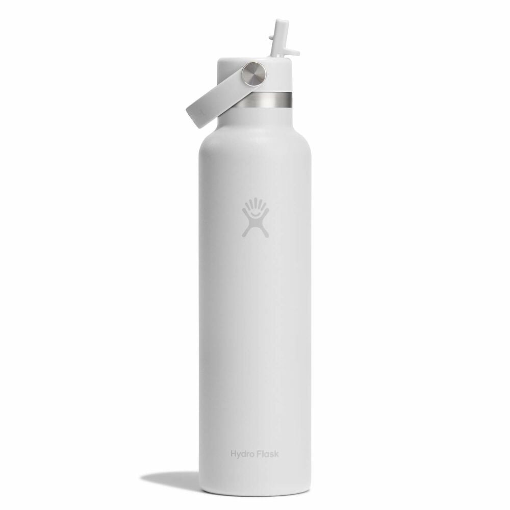 24 oz Standard Mouth with Flex Straw Cap - Tonal White
