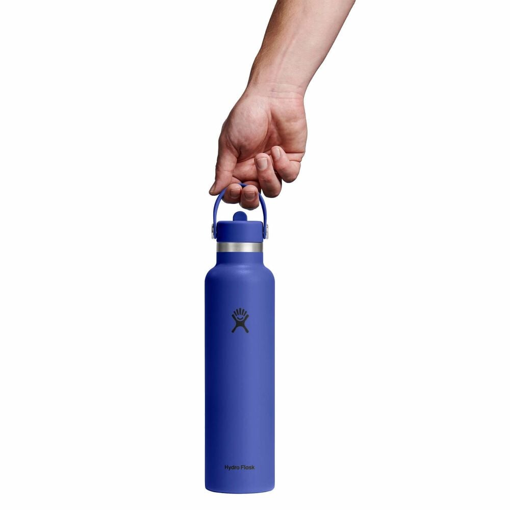 24 oz Standard Mouth with Flex Straw Cap - Capri Blue
