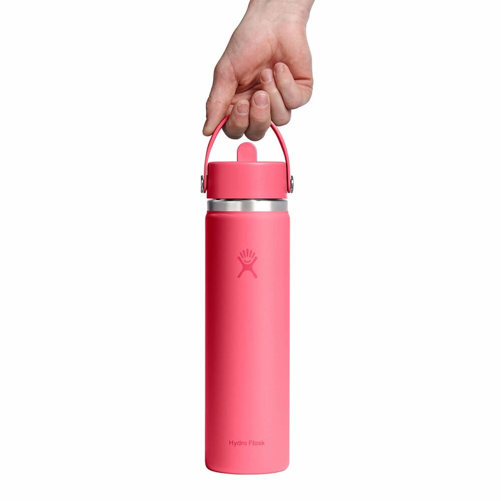 24 oz Wide Mouth with Flex Straw Cap - Popstar Pink