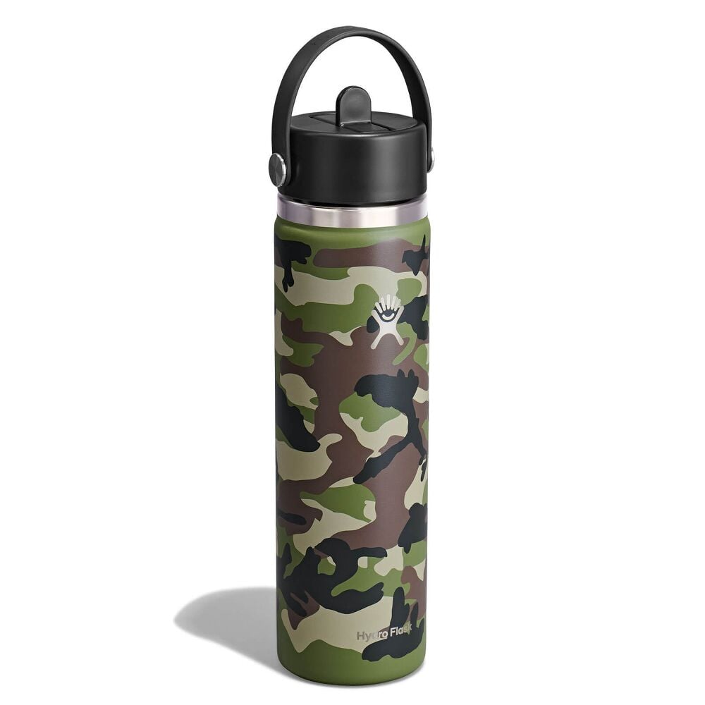 24 oz Wide Mouth with Flex Straw Cap - Woodland Camo