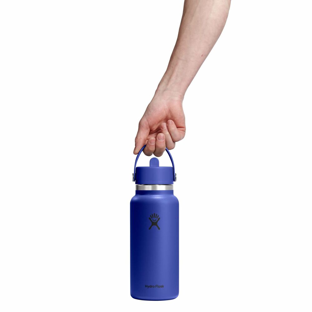 32 oz Wide Mouth with Flex Straw Cap - Capri Blue