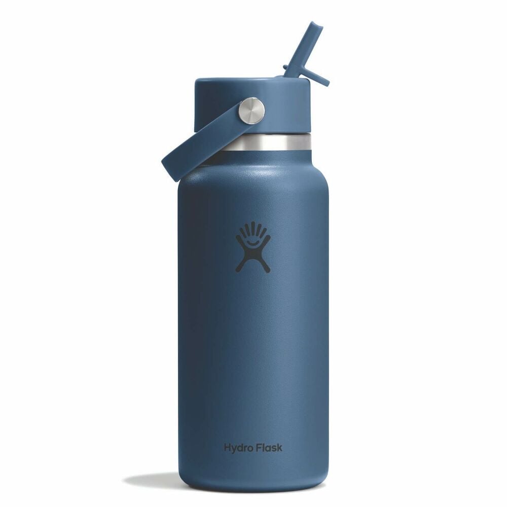 32 oz Wide Mouth with Flex Straw Cap - Harbor Blue