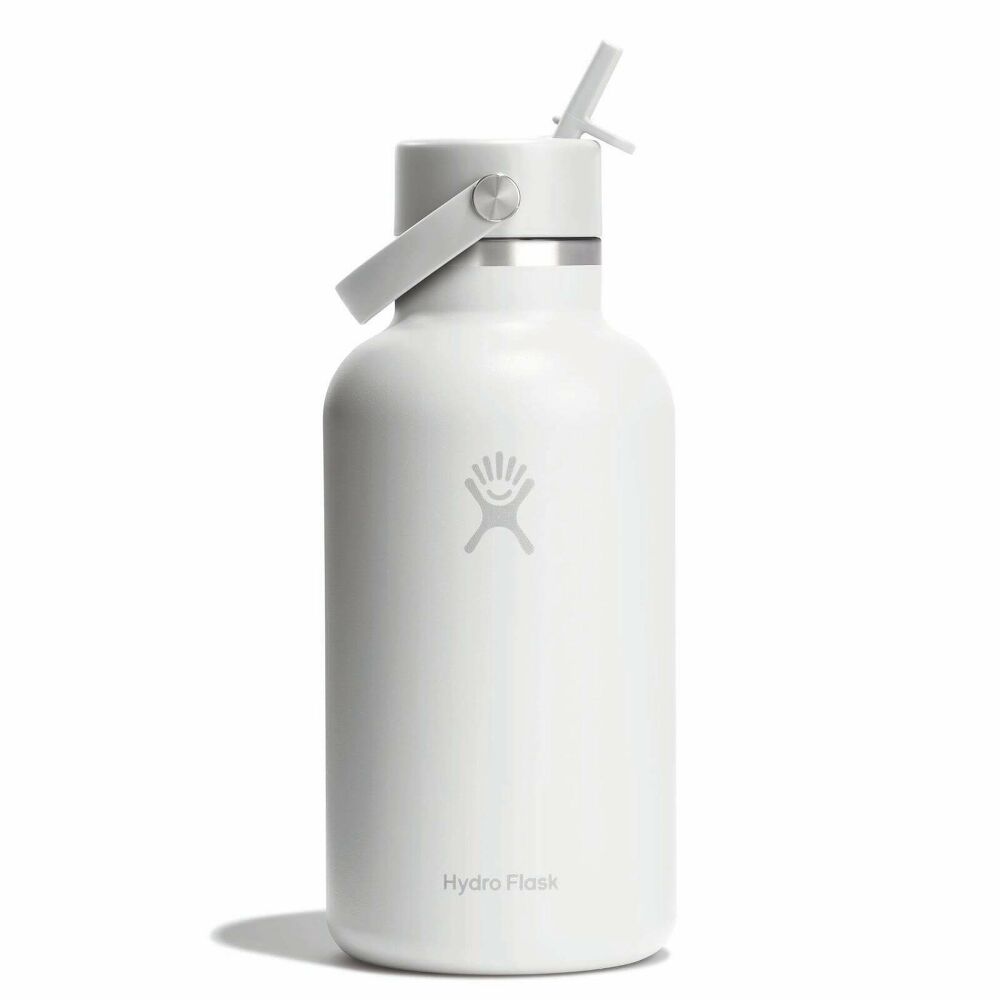 64 oz Wide Mouth with Flex Straw Cap - Tonal White