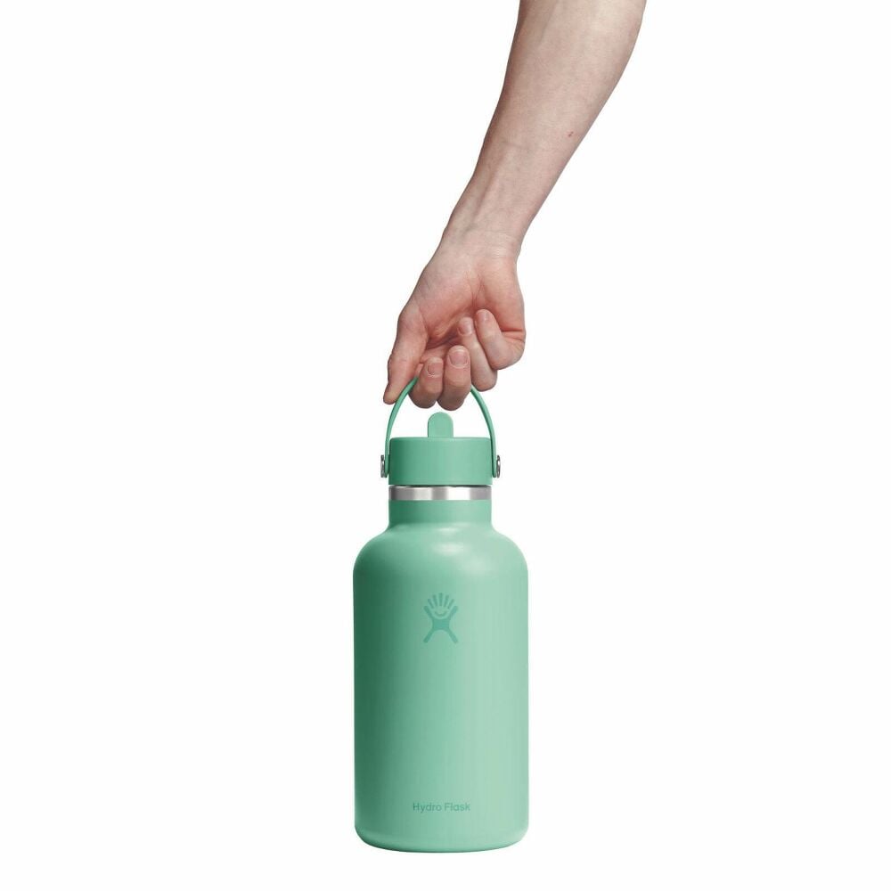 64 oz Wide Mouth with Flex Straw Cap - Mermaid Green