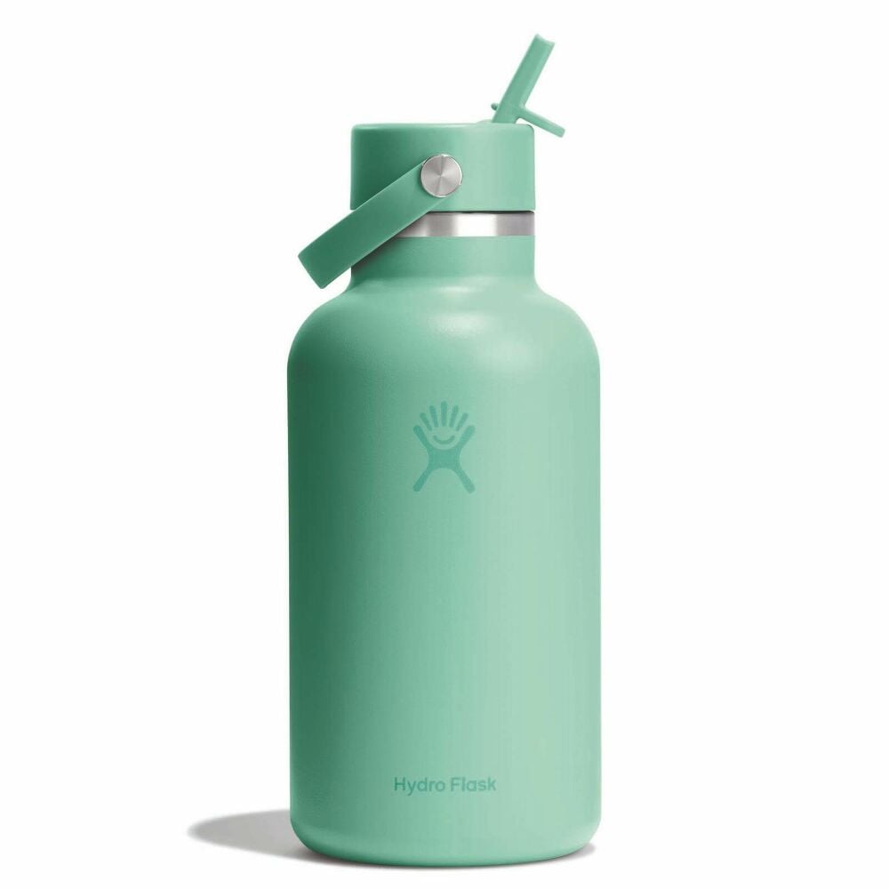 64 oz Wide Mouth with Flex Straw Cap - Mermaid Green