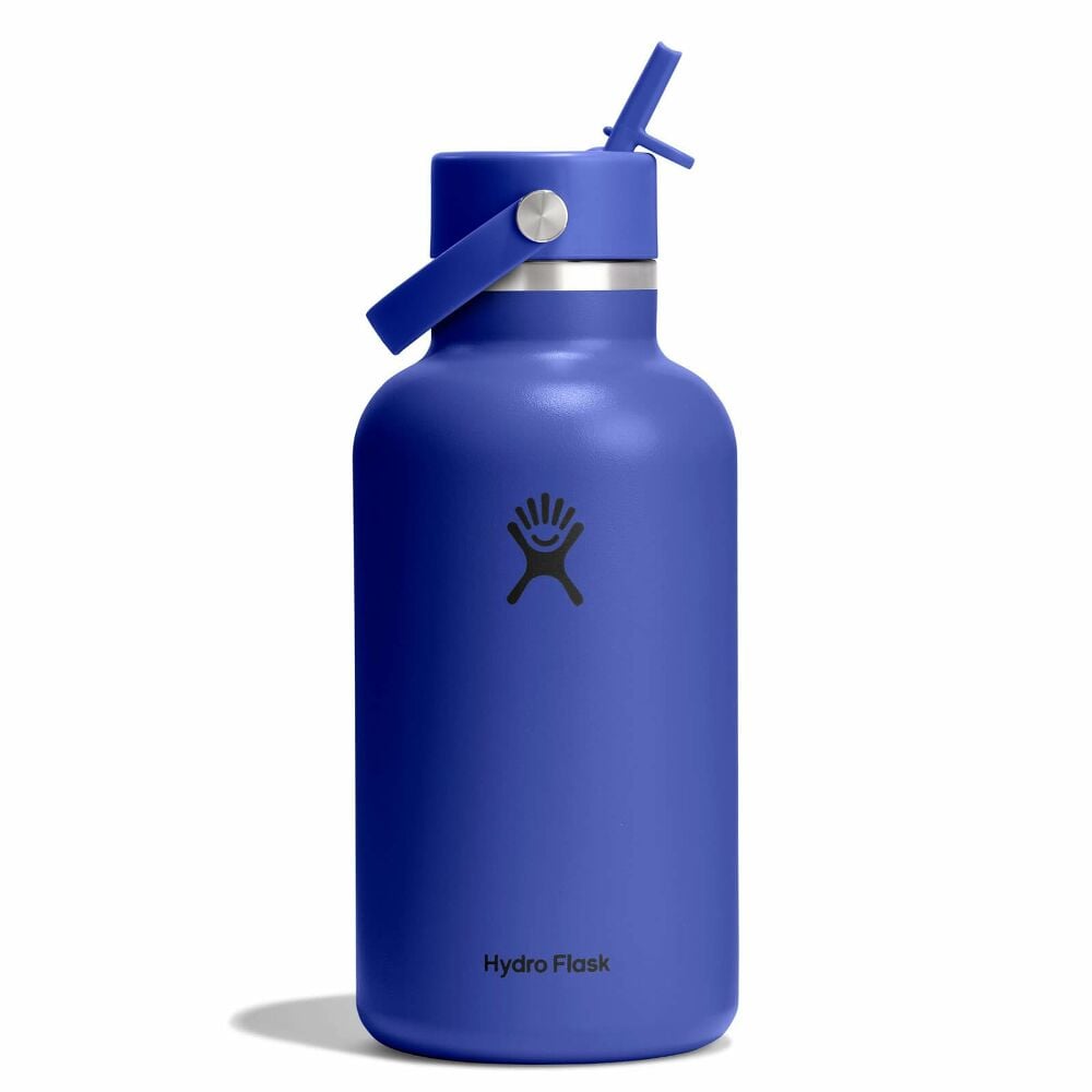 64 oz Wide Mouth with Flex Straw Cap - Capri Blue