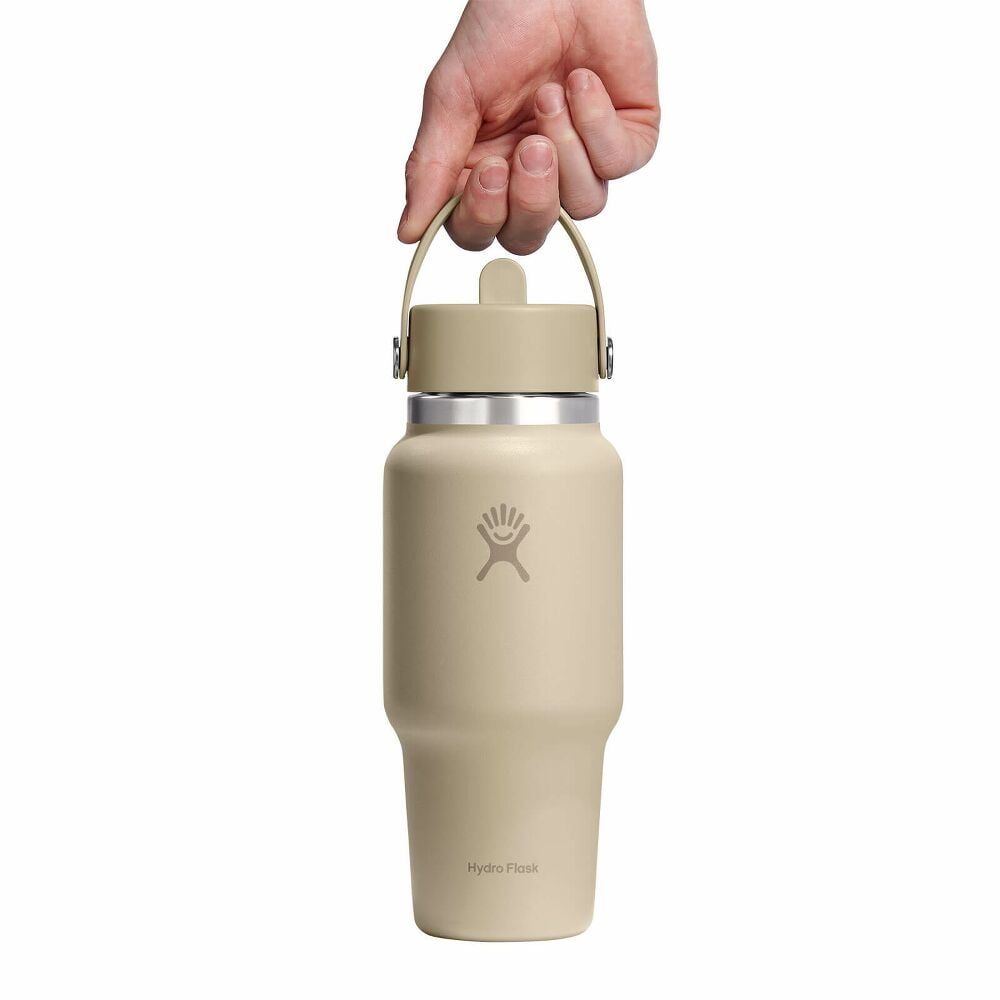 24 oz Travel Bottle with Flex Straw Cap - Oat