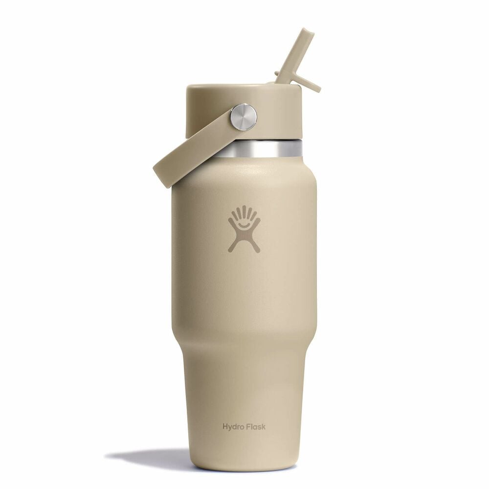 24 oz Travel Bottle with Flex Straw Cap - Oat