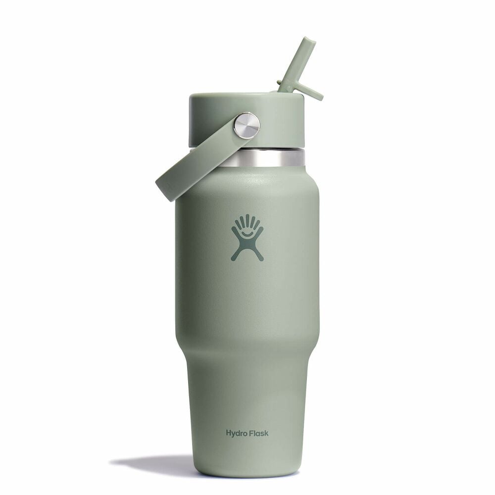 24 oz Travel Bottle with Flex Straw Cap - Agave