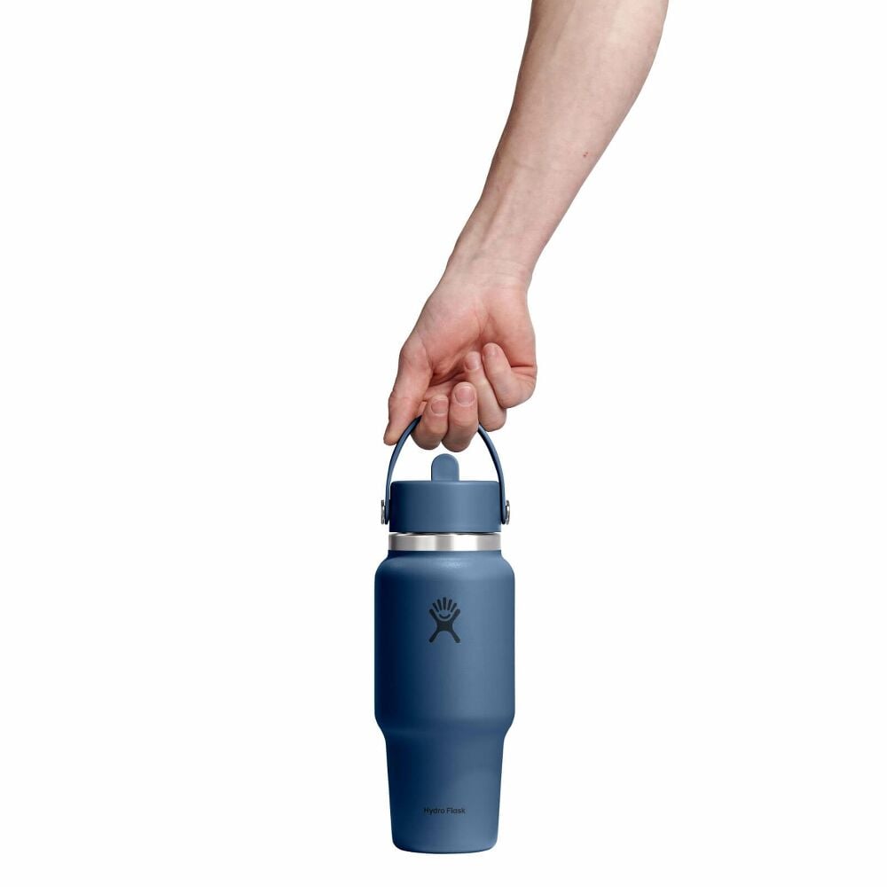 24 oz Travel Bottle with Flex Straw Cap - Harbor Blue