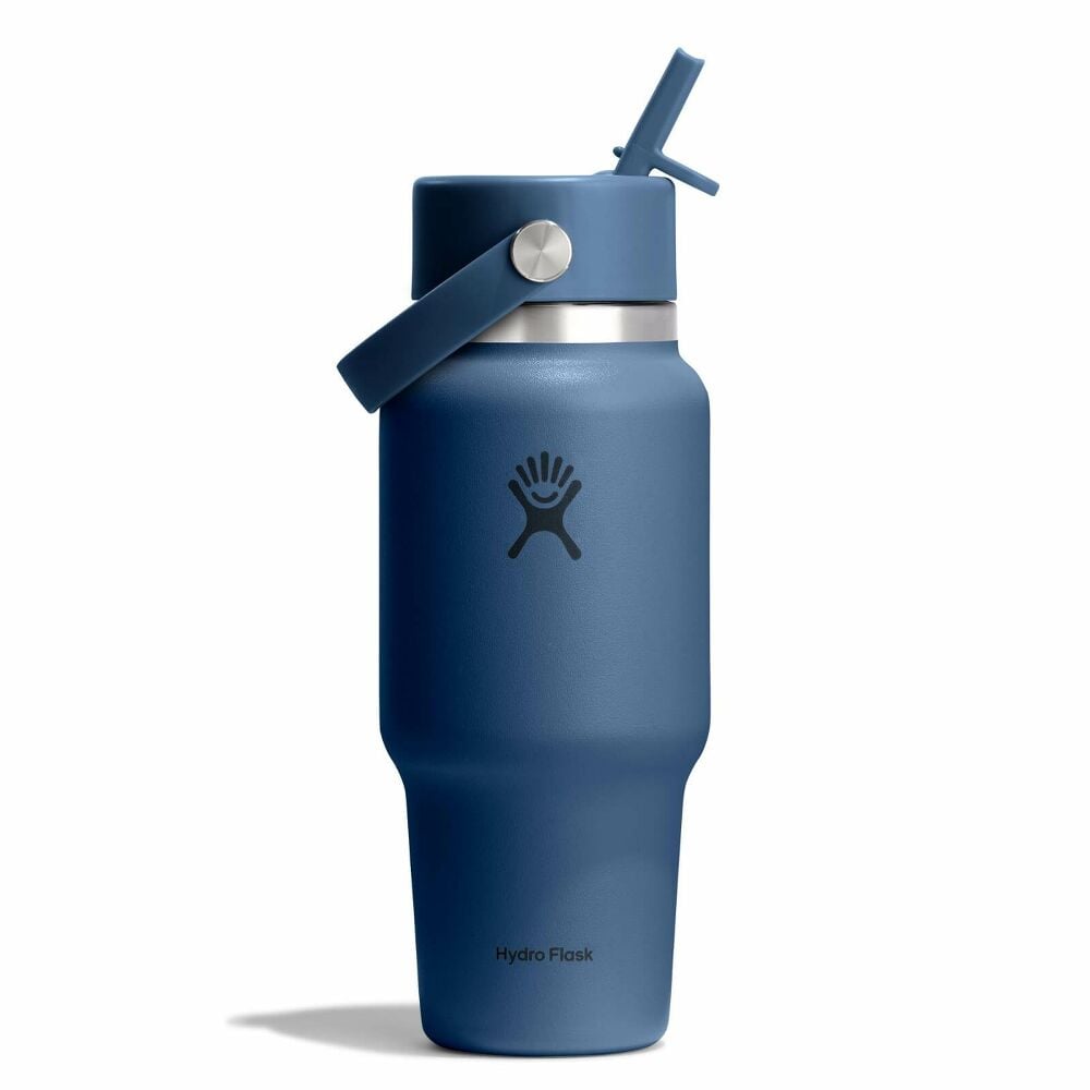 24 oz Travel Bottle with Flex Straw Cap - Harbor Blue