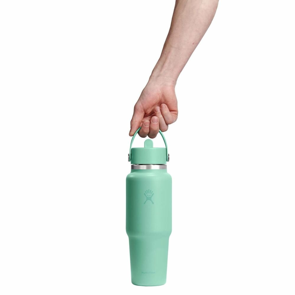 32 oz Travel Bottle with Flex Straw Cap - Mermaid Green