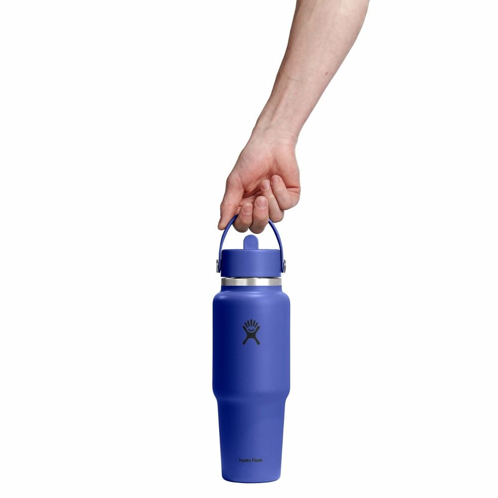 32 oz Travel Bottle with Flex Straw Cap - Capri Blue
