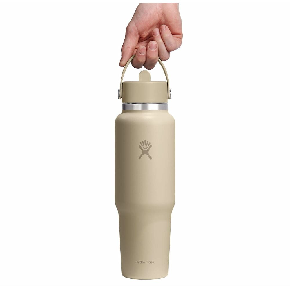 40 oz Travel Bottle with Flex Straw Cap - Oat