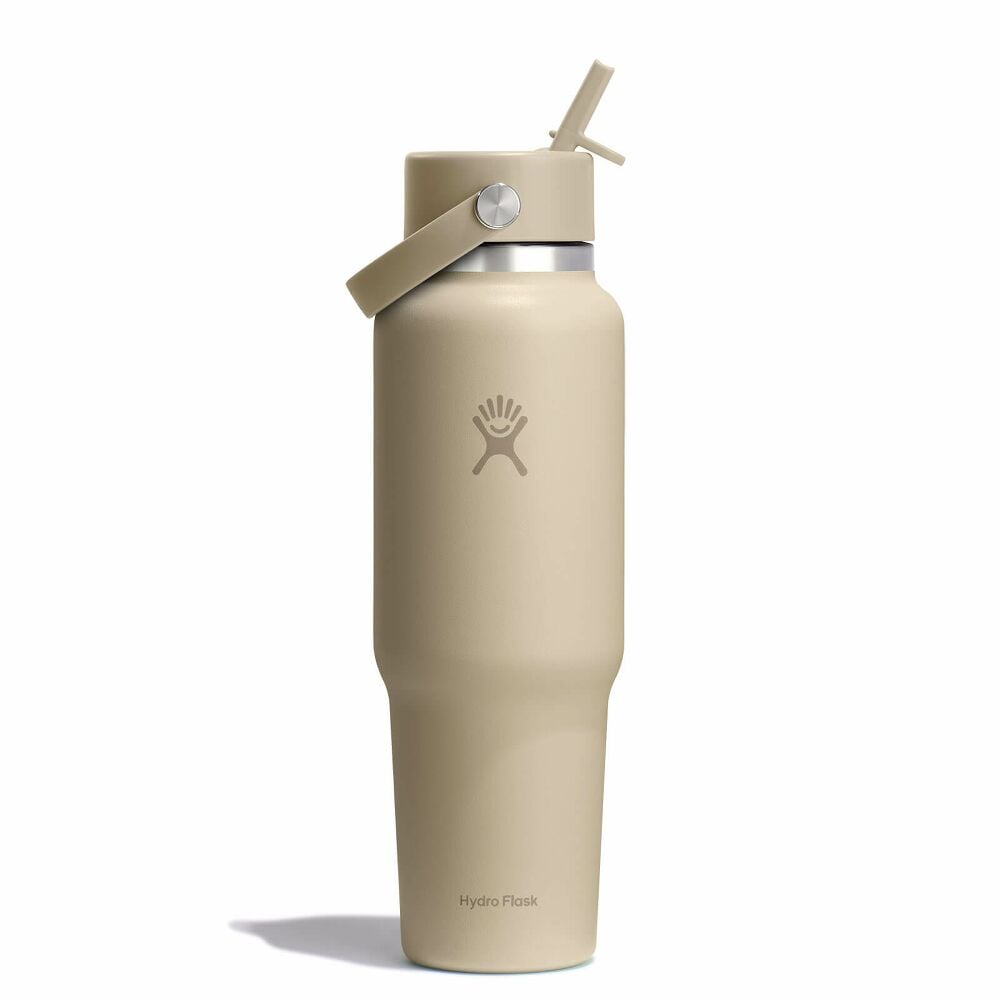 40 oz Travel Bottle with Flex Straw Cap - Oat