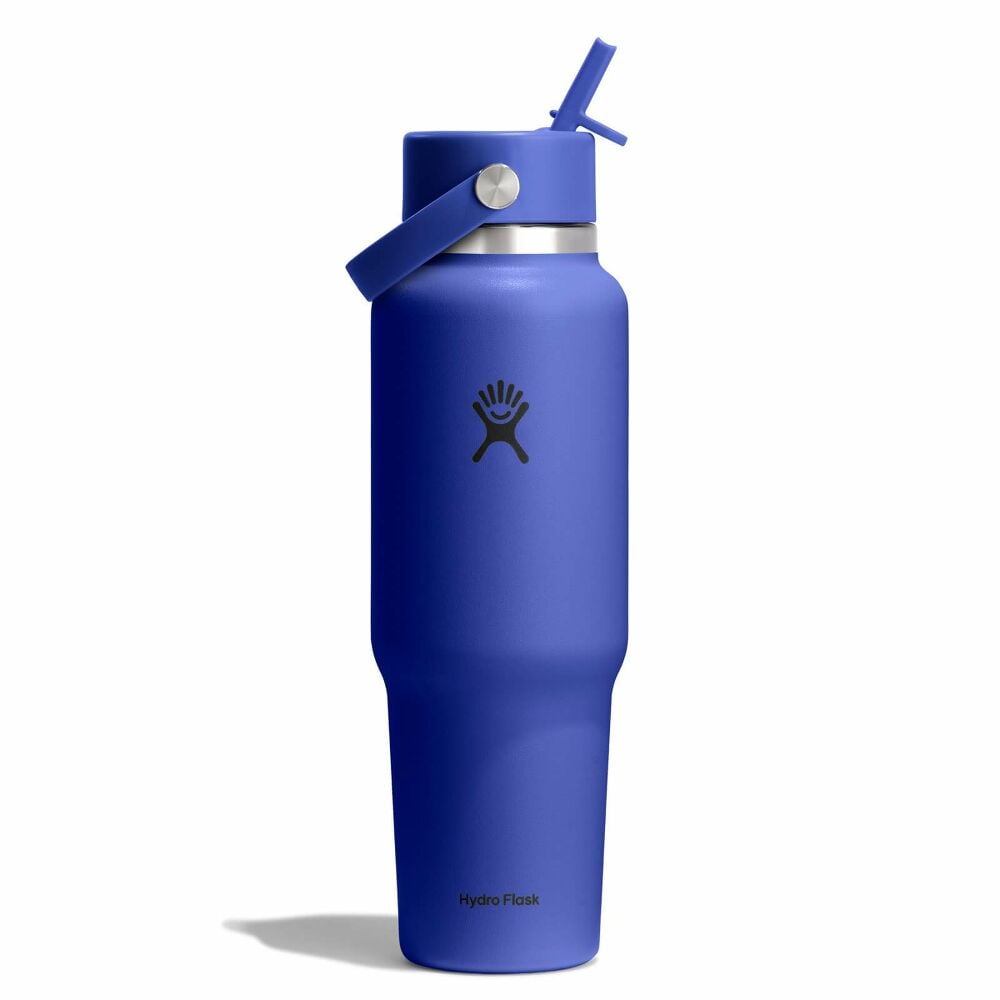 40 oz Travel Bottle with Flex Straw Cap - Capri Blue