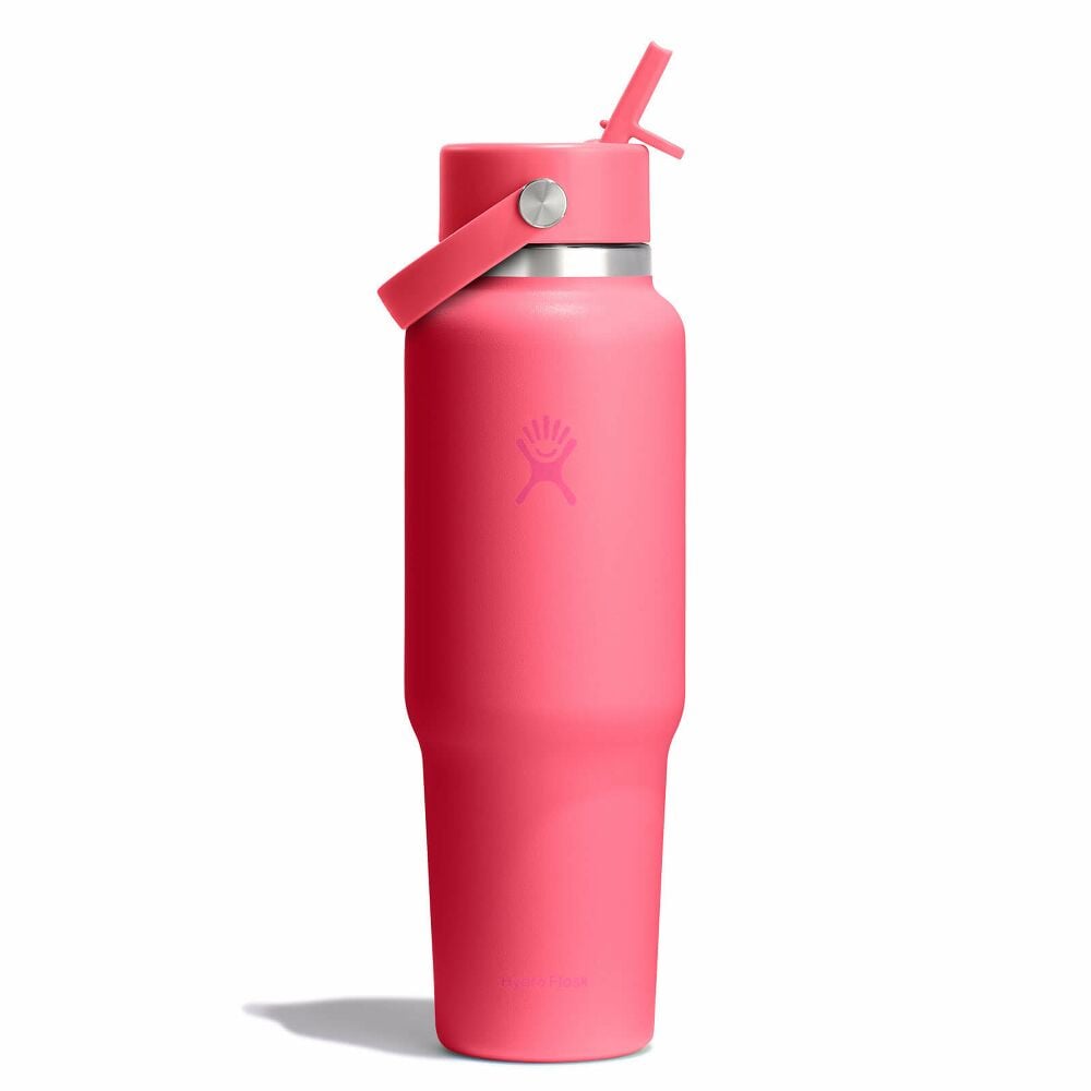 40 oz Travel Bottle with Flex Straw Cap - Popstar Pink